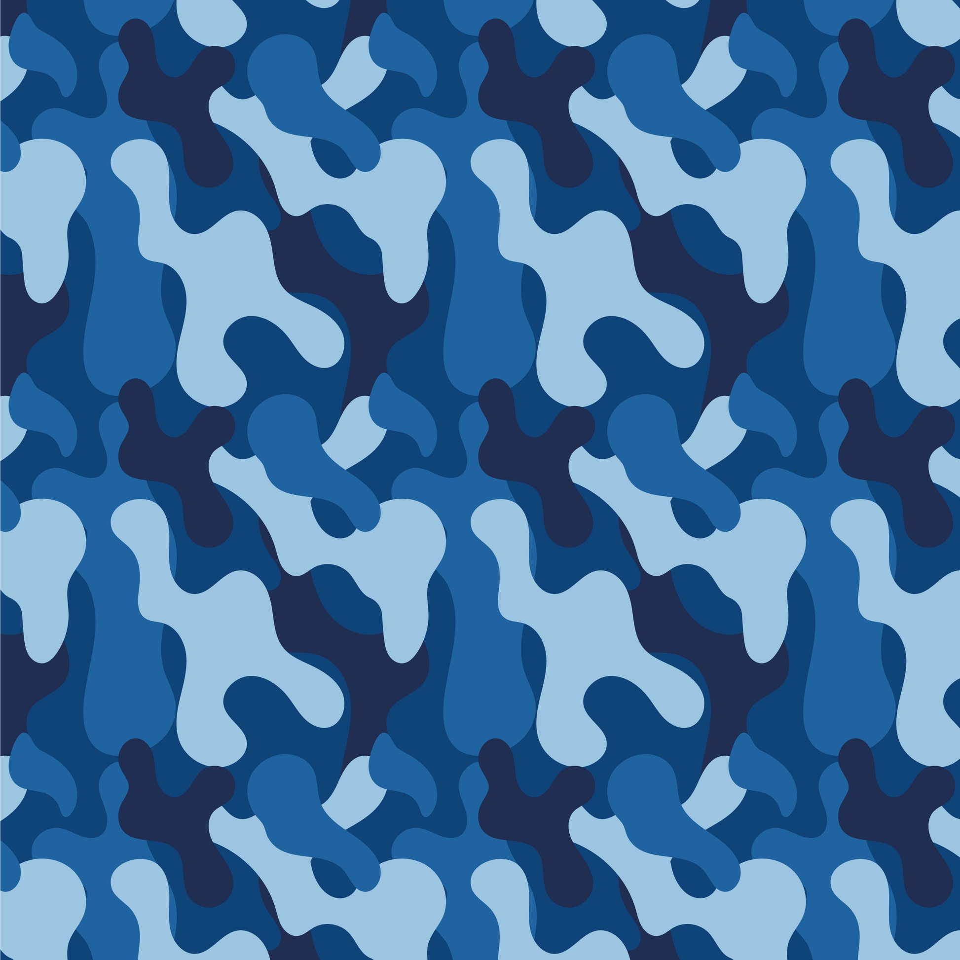 Blue Camo Camouflage Blanket custom true colour