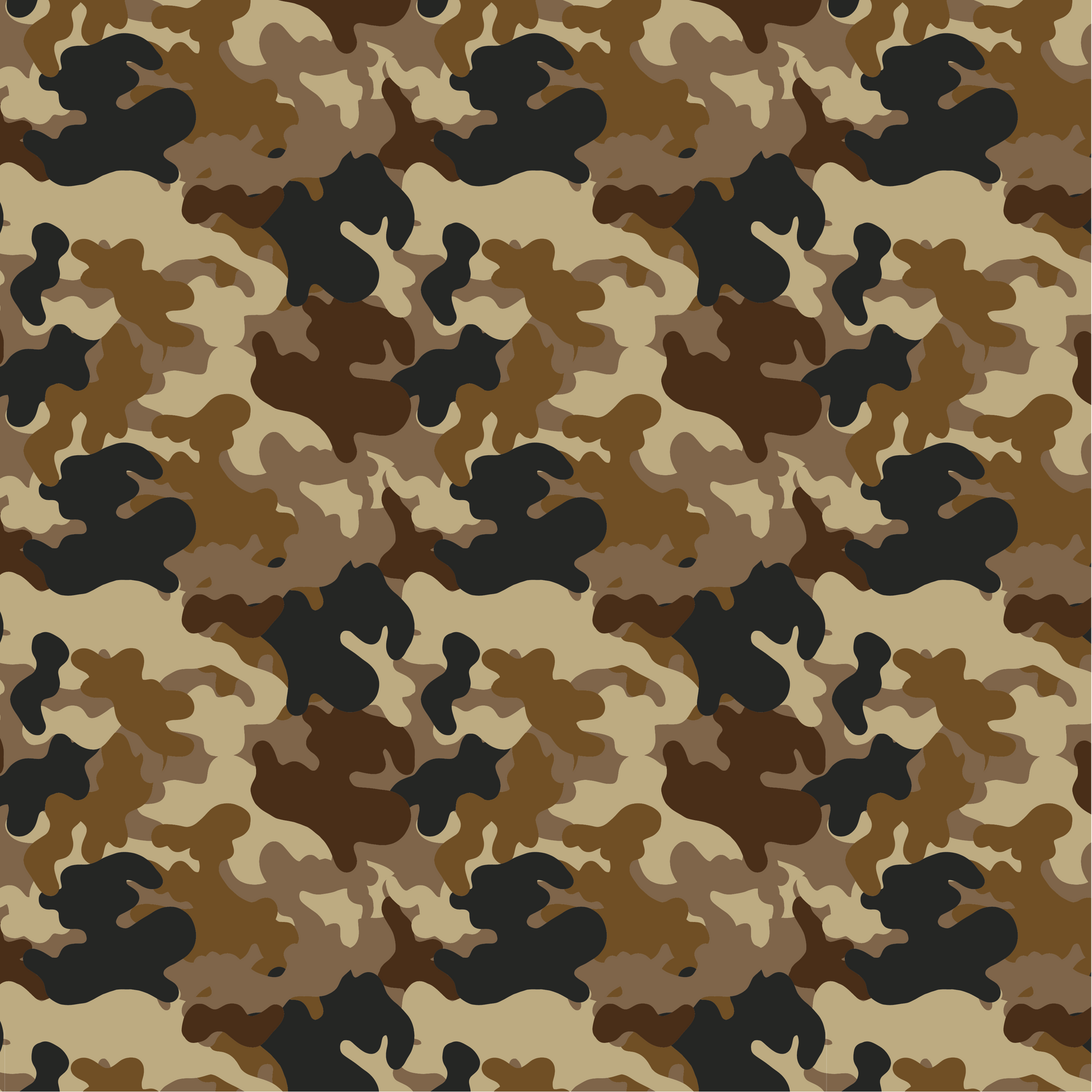 Brown Camo Camouflage Round Tablecloth custom full sublimation in true colour