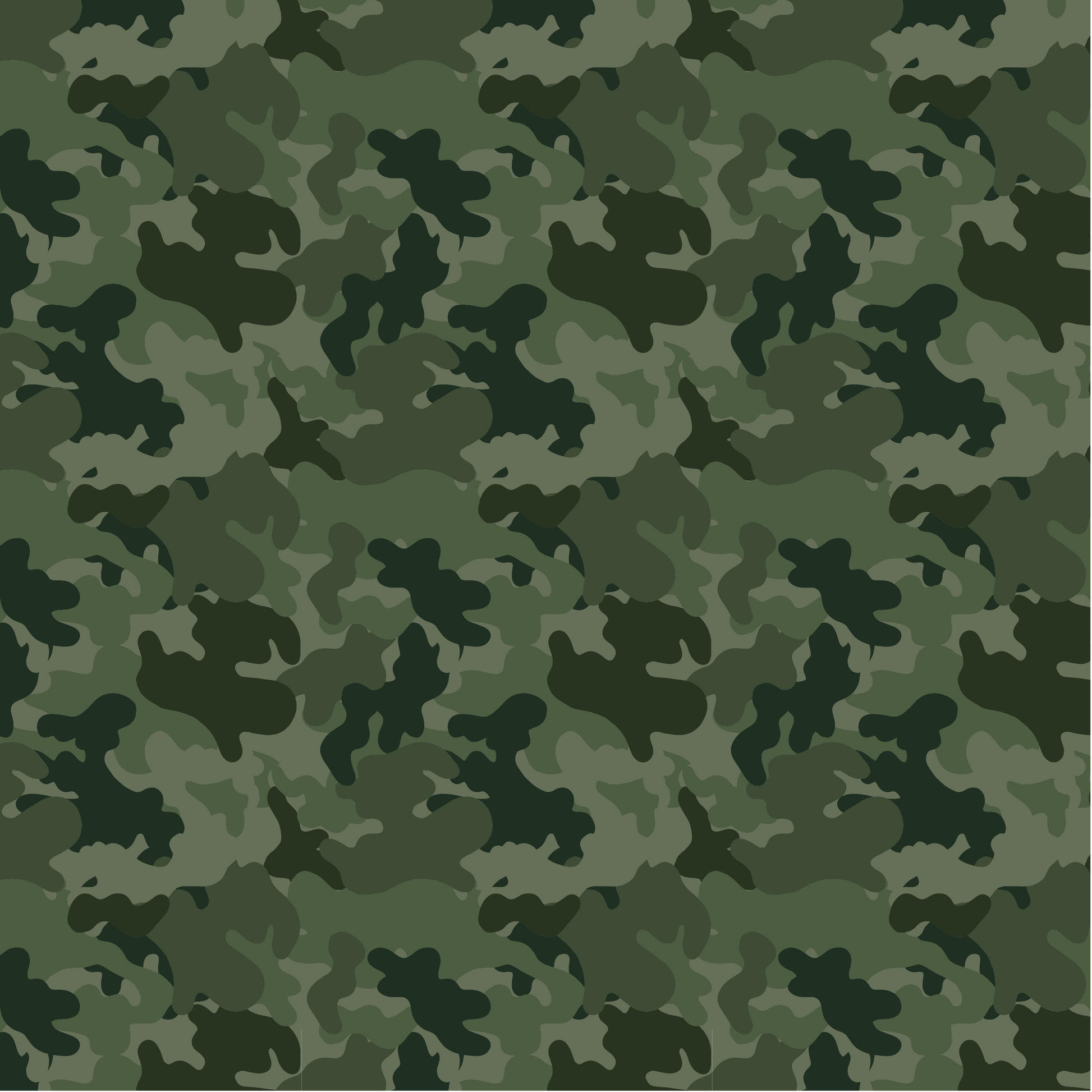 Green Camo Camouflage Napkin true colour