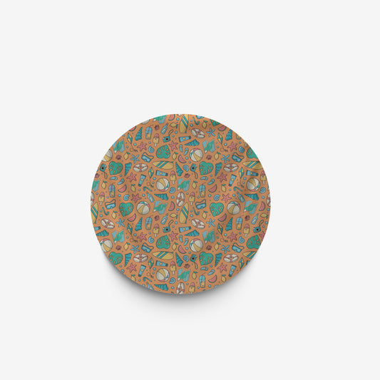 Beach Day Table Cloth circle round shape with custom pastel colour