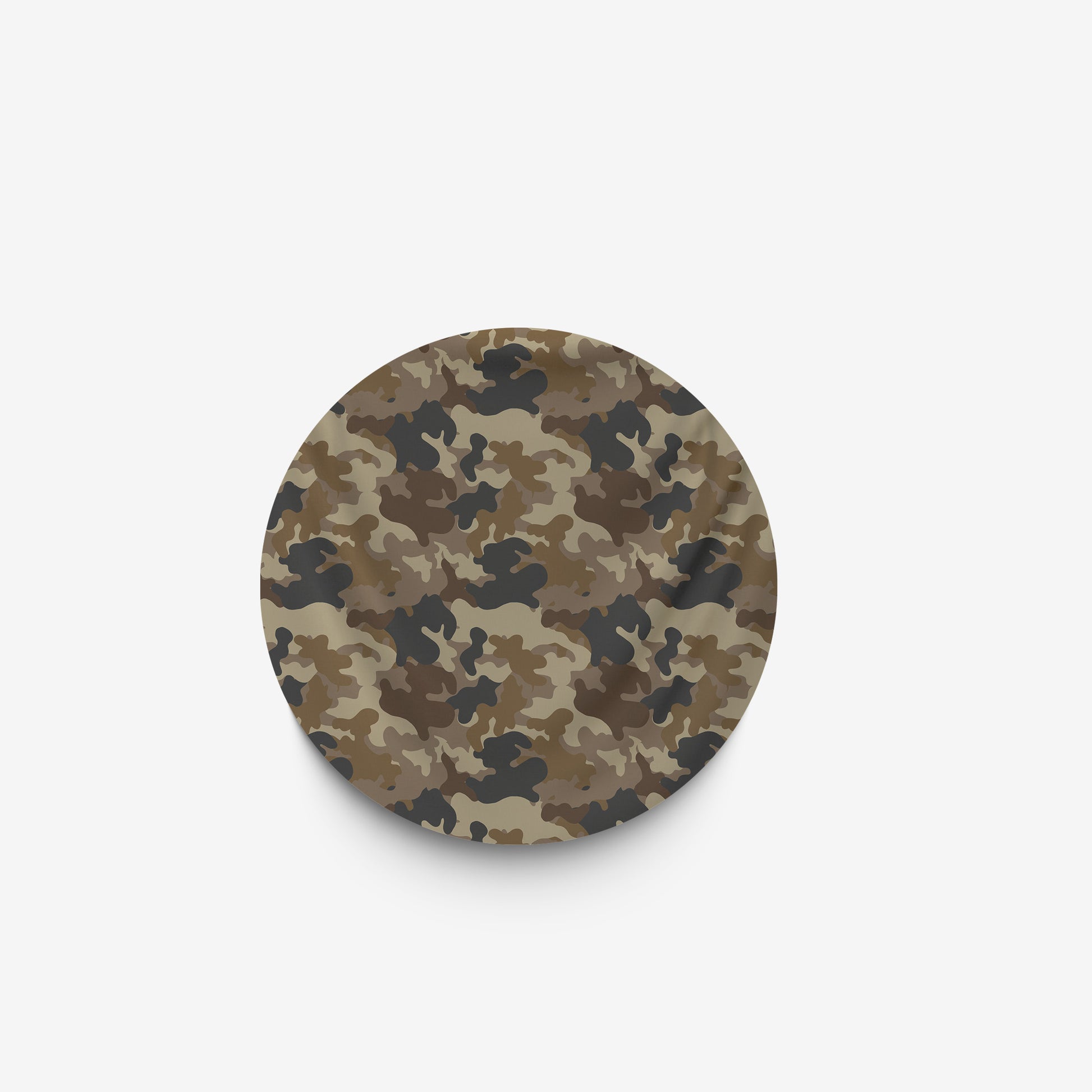 Brown Camo Camouflage Round Tablecloth custom full sublimation in pastel colour