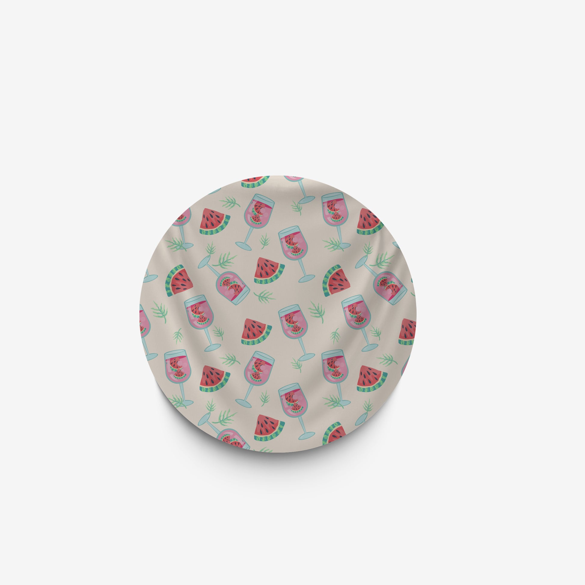 custom Refreshing Watermelon Round Tablecloth in pastel colour