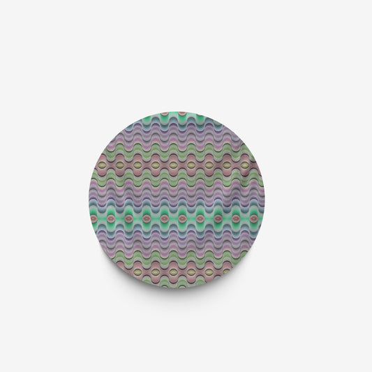 custom Funky Waves Round Tablecloth pastel colour