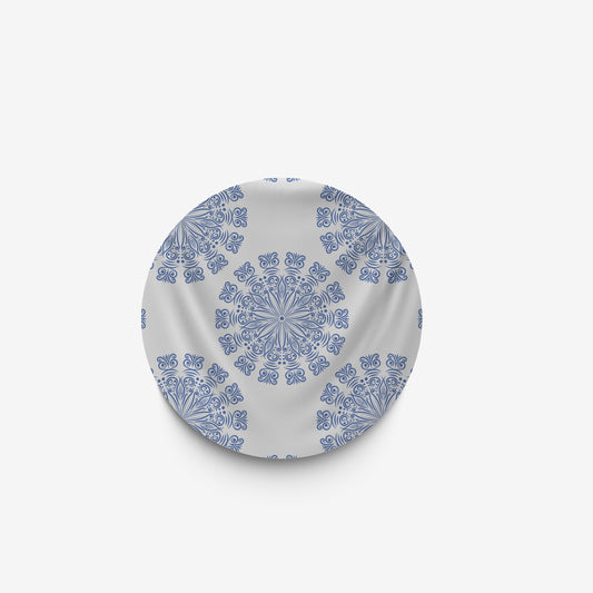 Blue Mandala Round Tablecloth custom pastel colour