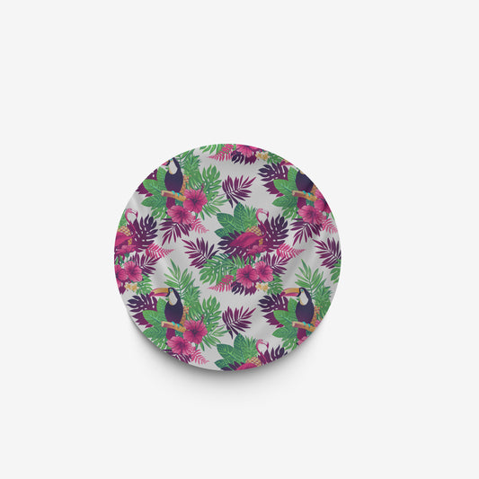 custom Tropical Island Round Tablecloth pastel colour