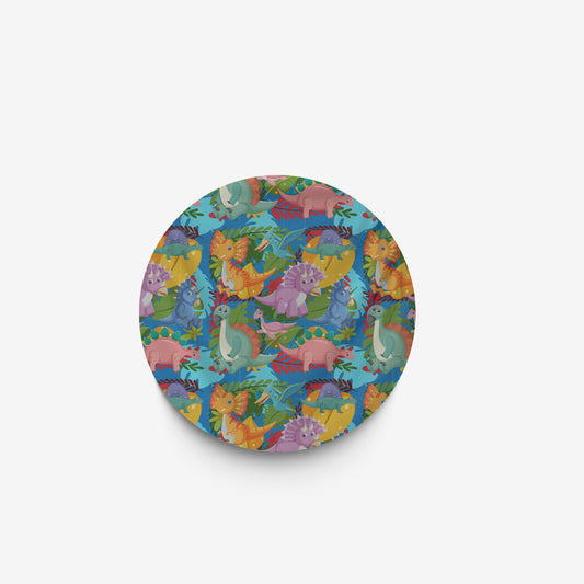 custom Dinosaur Round Tablecloth kids pattern pastel colour