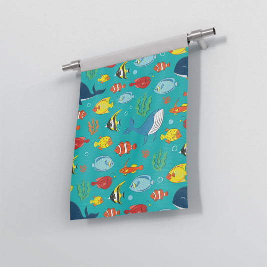 Ocean Animals Garden Flag Banner full sublimation printed pastel colour