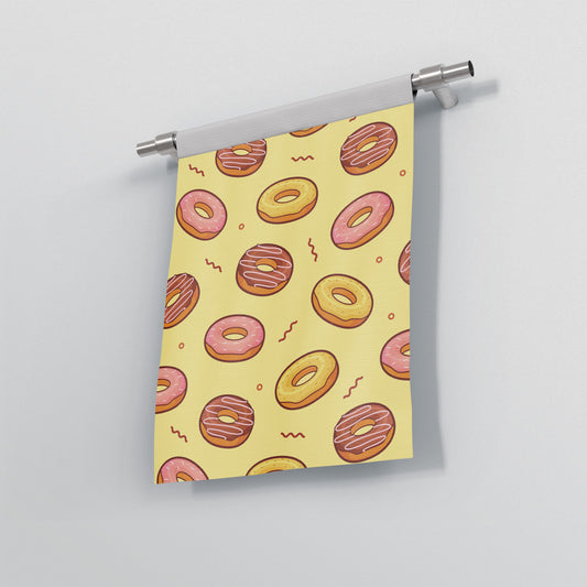 custom Yellow Donuts Garden Flag Banner in pastel colour