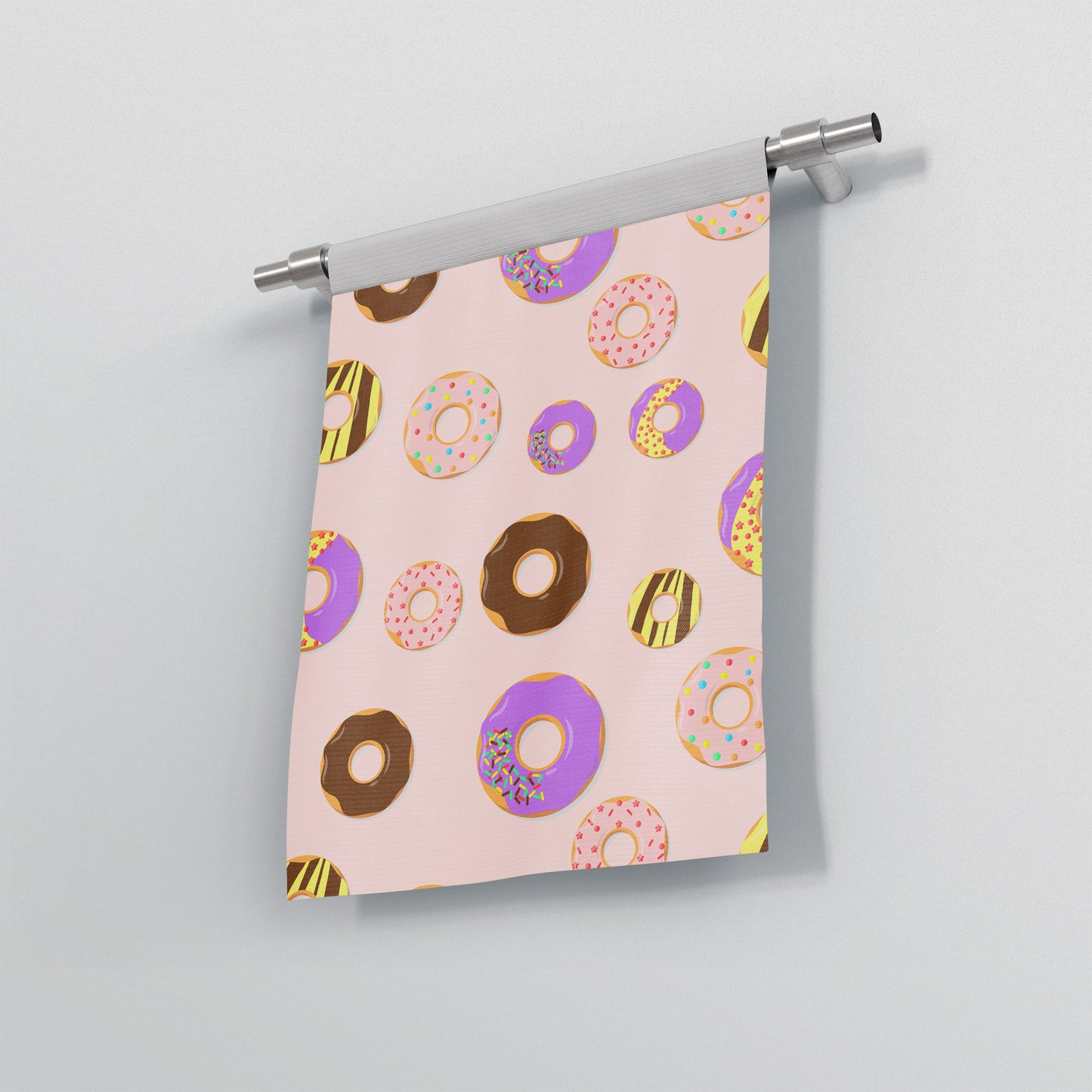 custom Pink Donuts Garden Flag Banner in pastel colour