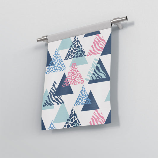 custom full sublimation Triangle Animal Print Garden Flag Banner in pastel colour