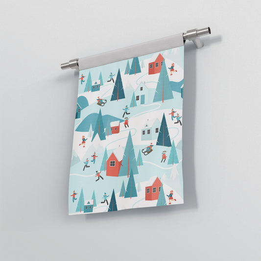 custom Snow Day Holiday Garden Flag Banner pastel colour