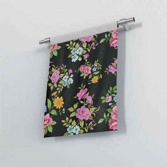 Black Floral custom Garden Flag Banner pastel colour