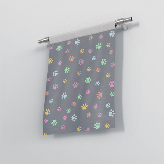 Paw Print Garden Flag Banner custom full sublimation printed in pastel colour