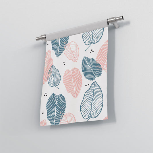 custom full sublimation White Leaf Garden Flag Banner in pastel colour