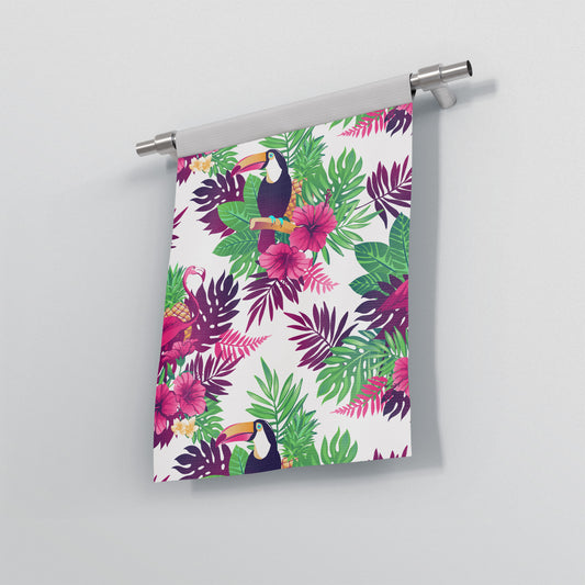 Tropical Island Garden Flag Banner in pastel colour