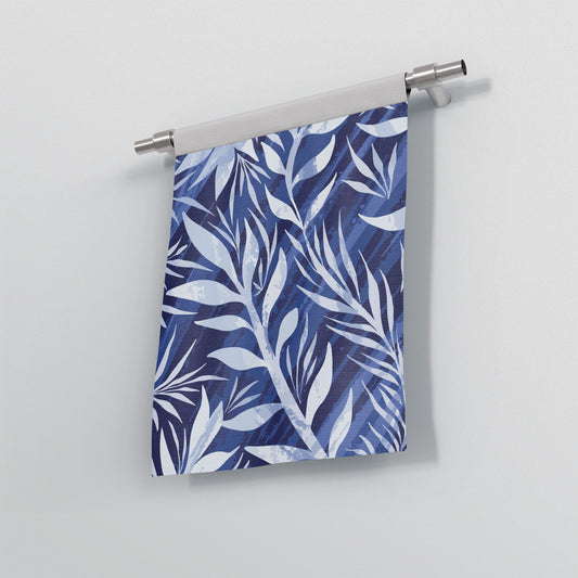 Blue Palm Garden Flag Banner pastel colour