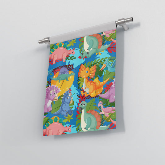 Dinosaur Garden Flag Banner custom full sublimation printed in pastel colour