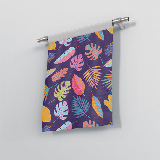 custom full sublimation Tropical Leaf Garden Flag Banner in pastel colour