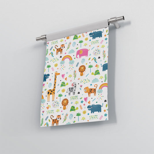 custom Zoo Animals Garden Flag Banner in pastel colour