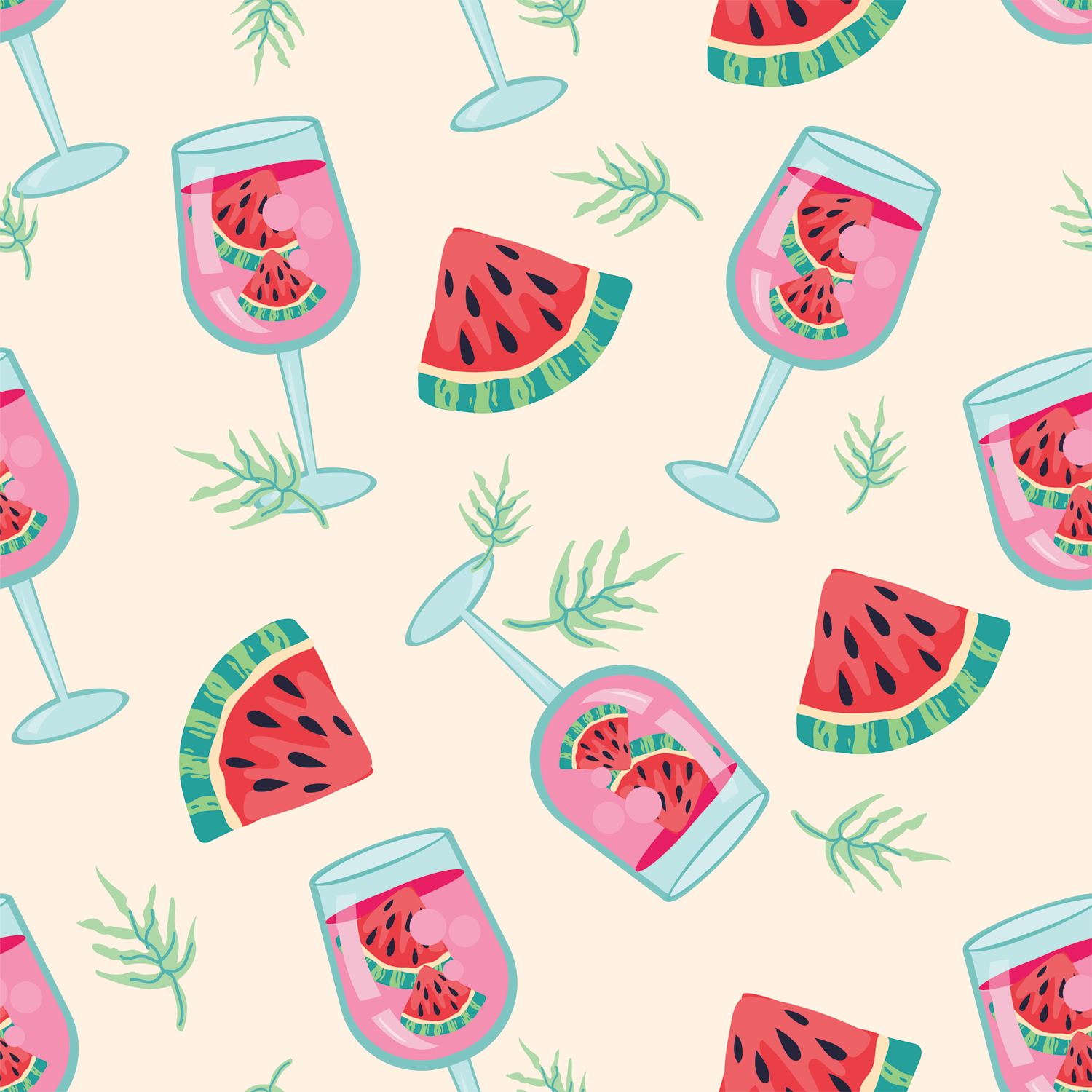 custom Refreshing Watermelon Round Tablecloth in true colour