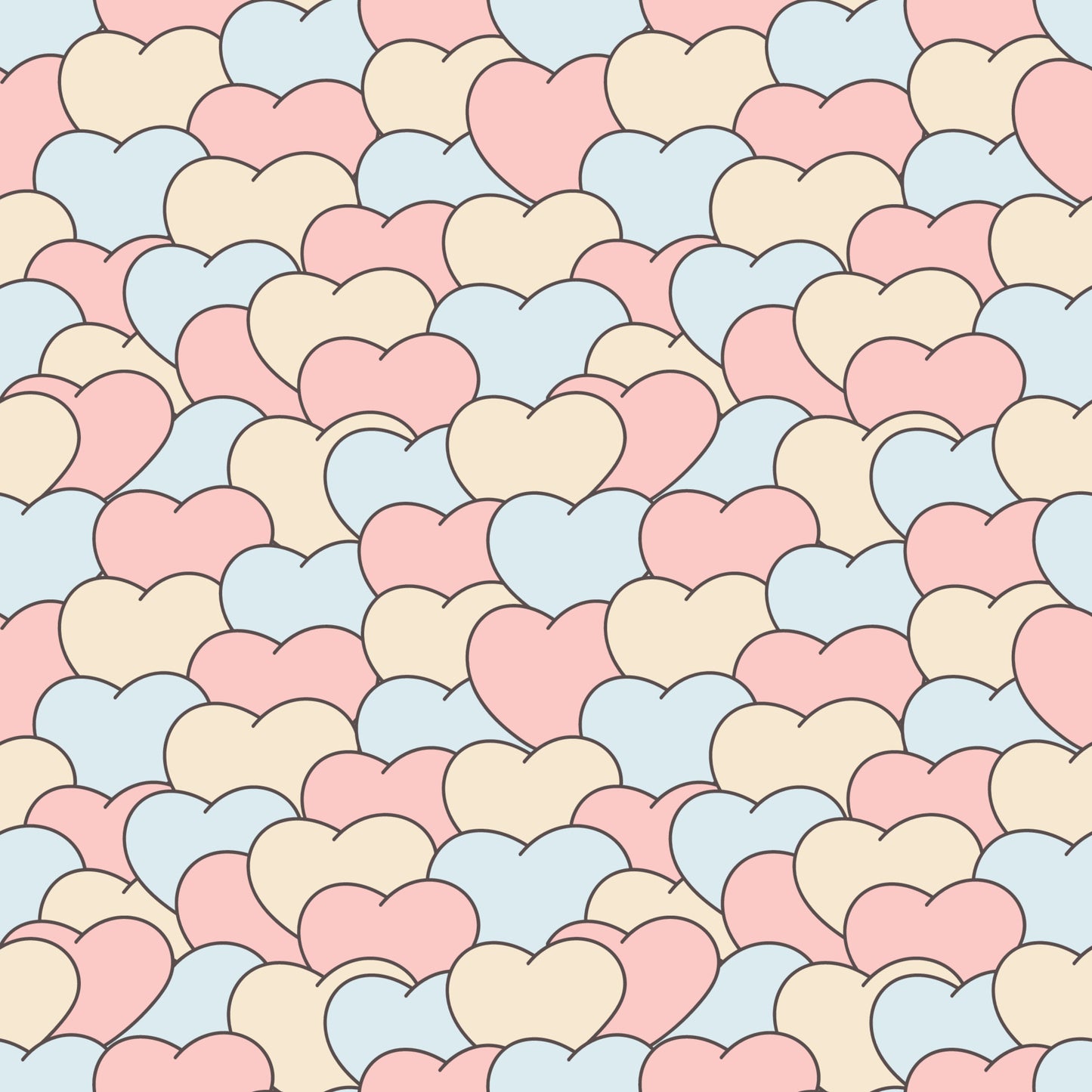 custom Love Hearts Tablecloth true colour