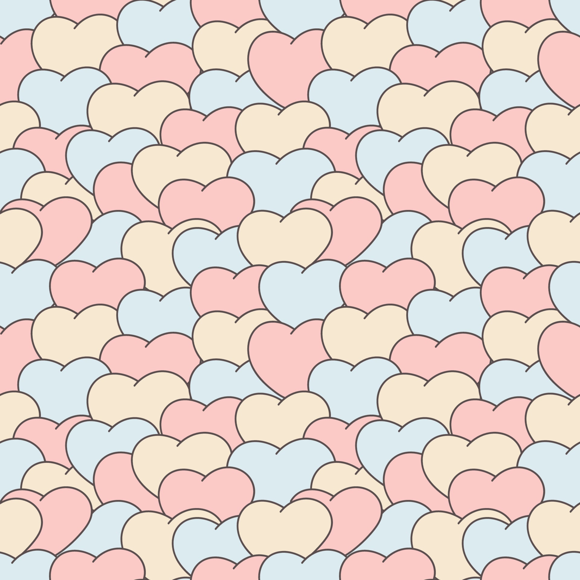 custom Love Hearts Tablecloth true colour