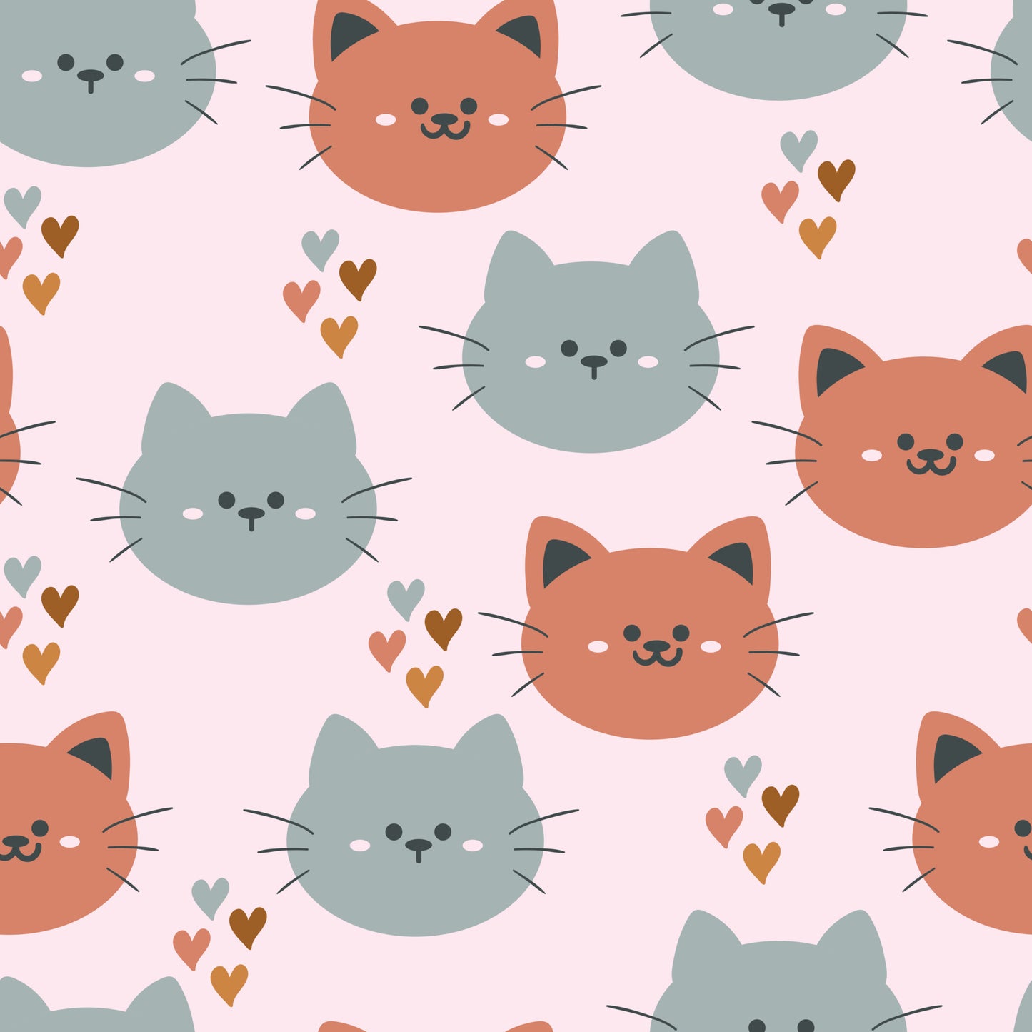 Happy Cats Round Tablecloth full sublimation true colour