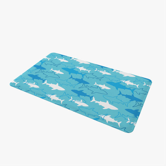 custom Rectangular Shark Week Door Mat full sublimation printed pastel colour