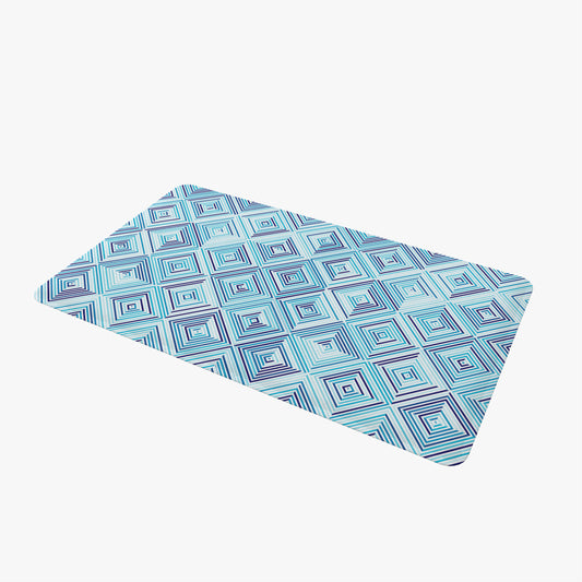 custom full sublimation Blue Diamond Rectangle Door Mat