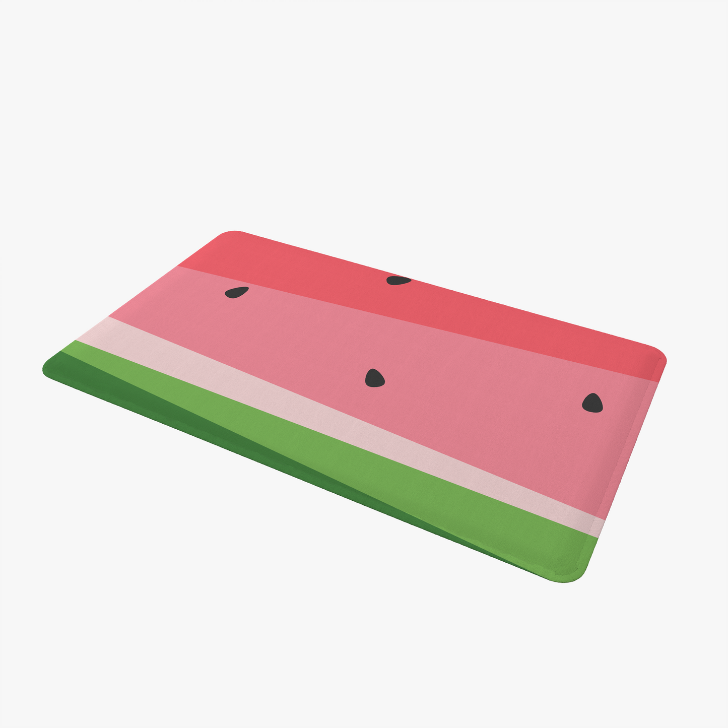 custom Watermelon Slice Rectangle Door Mat in pastel colour with horizontal design