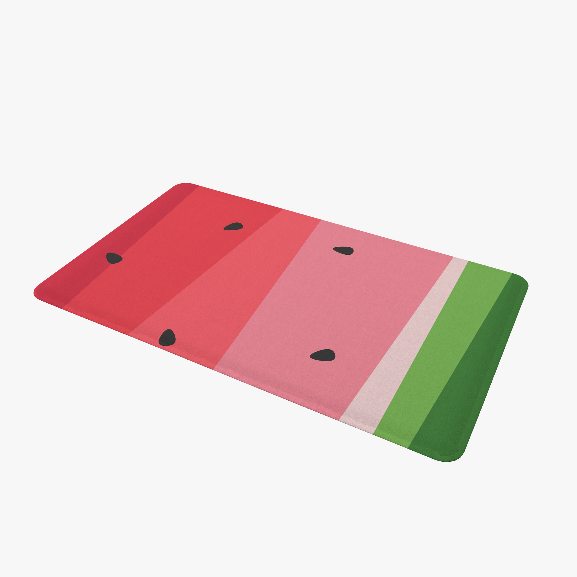 custom Watermelon Slice Rectangle Door Mat in pastel colour with vertical design