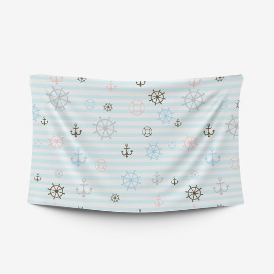 Nautical Sailor Tablecloth custom pastel colour full sublimation