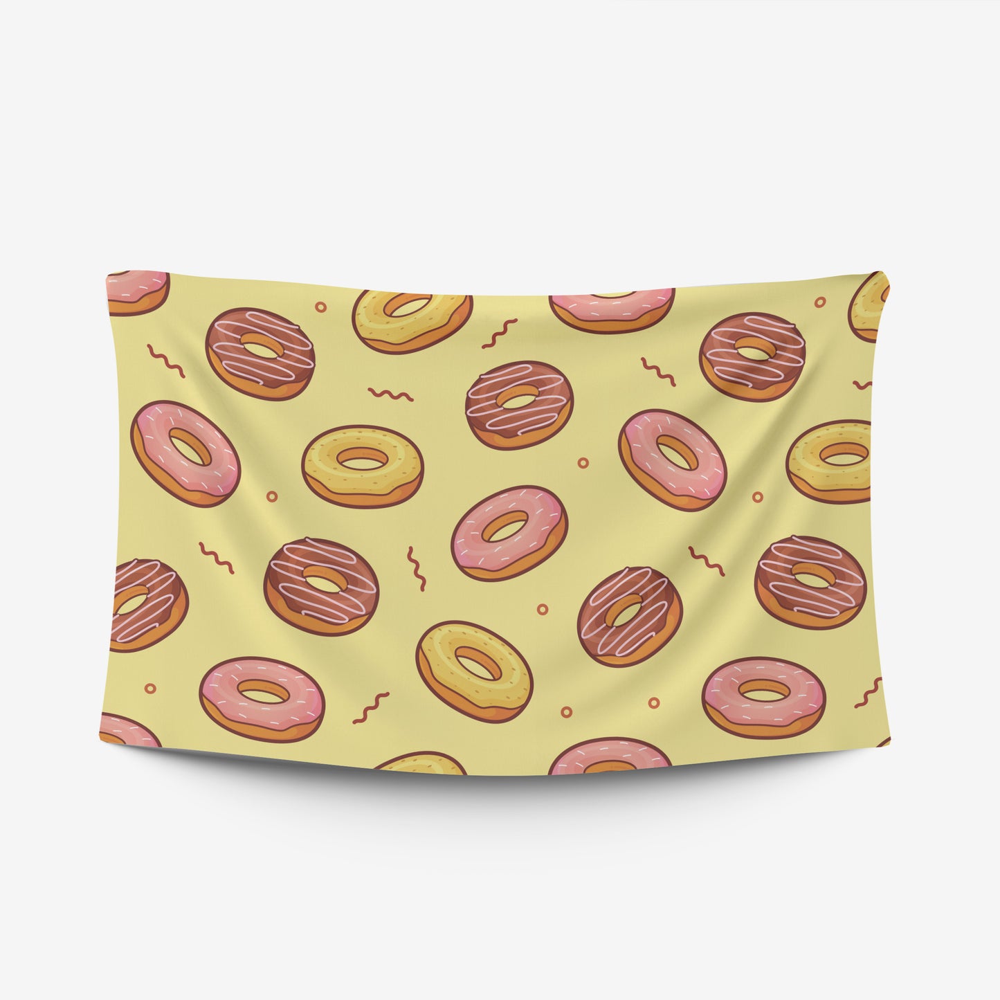 custom Yellow Donuts Tablecloth pastel colour