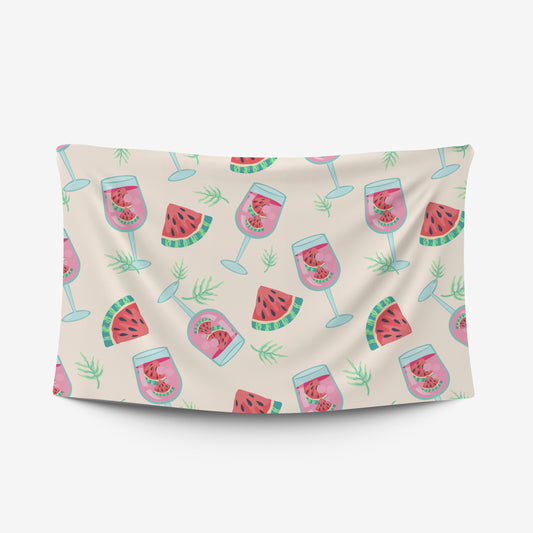 custom Refreshing Watermelon Tablecloth pastel colour 