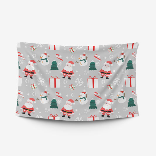 custom Santa Christmas Tablecloth pastel colour