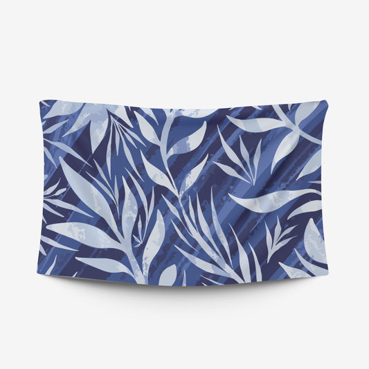 custom Blue Palm Tablecloth pastel colour 