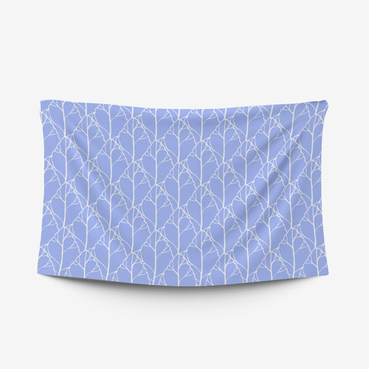 custom Blue Leaf Tablecloth pastel colour
