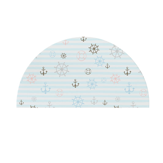 custom semi circle Nautical Sailor Door Mat full sublimation printed pastel colour