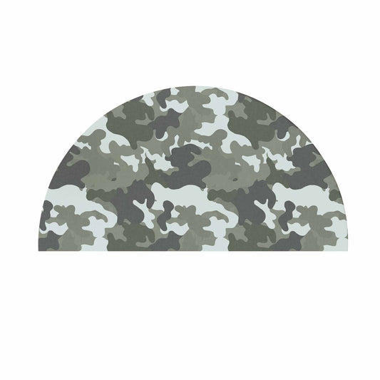 custom Light Camo Camouflage Semi-Circle Door Mat with full sublimation pastel colour
