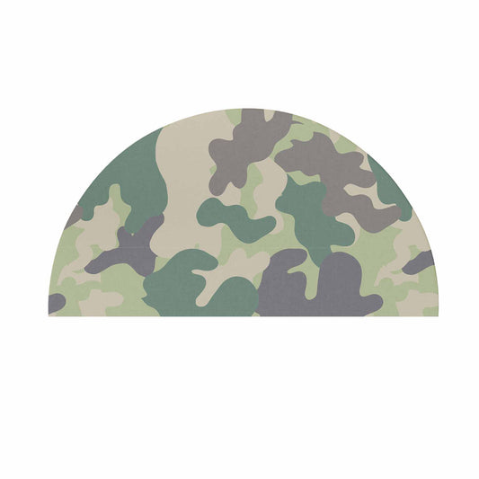 custom Classic Camo Camouflage Semi-Circle Door Mat with full sublimation pastel colour