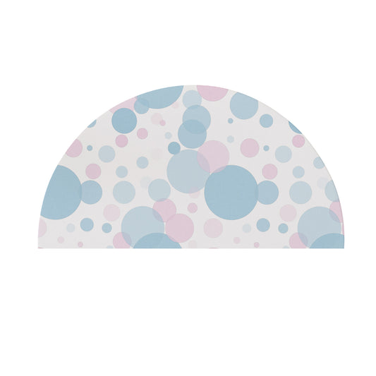 custom Bubbles Semi-Circle Door Mat in pastel colour
