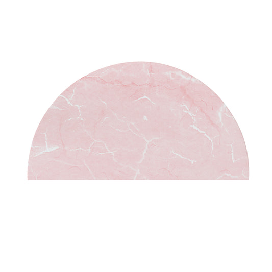 custom Blush Pink Marble Semi-Circle Door Mat full sublimation pastel colour