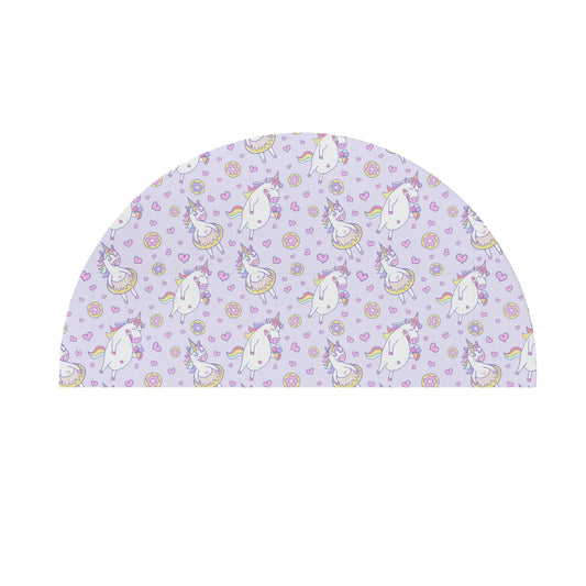 custom Unicorn Semi-Circle Door Mat with full sublimation pastel colour