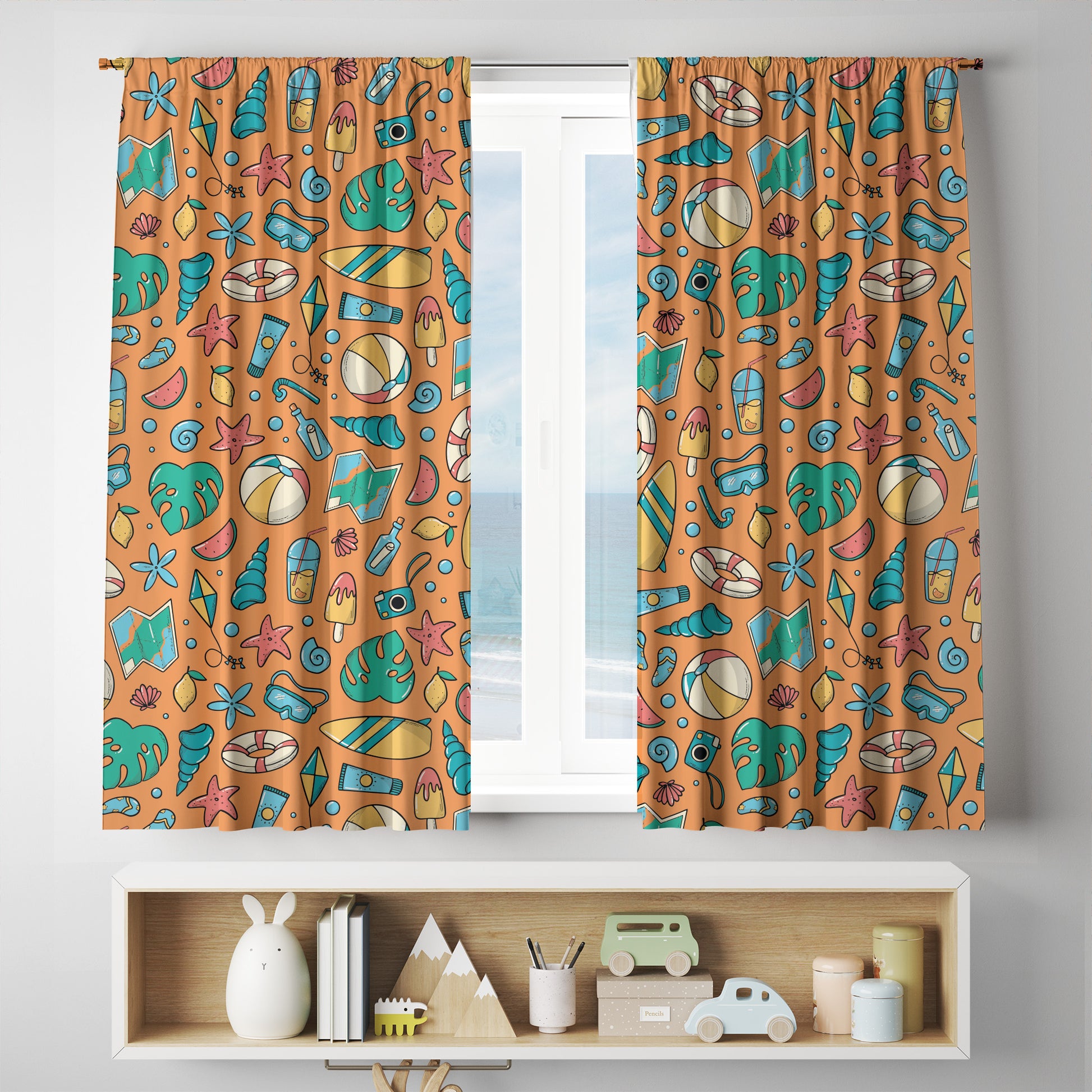 Beach Day Curtains custom window covers