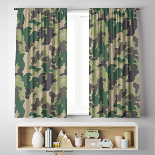 custom Classic Camo Camouflage Curtains made with full sublimation