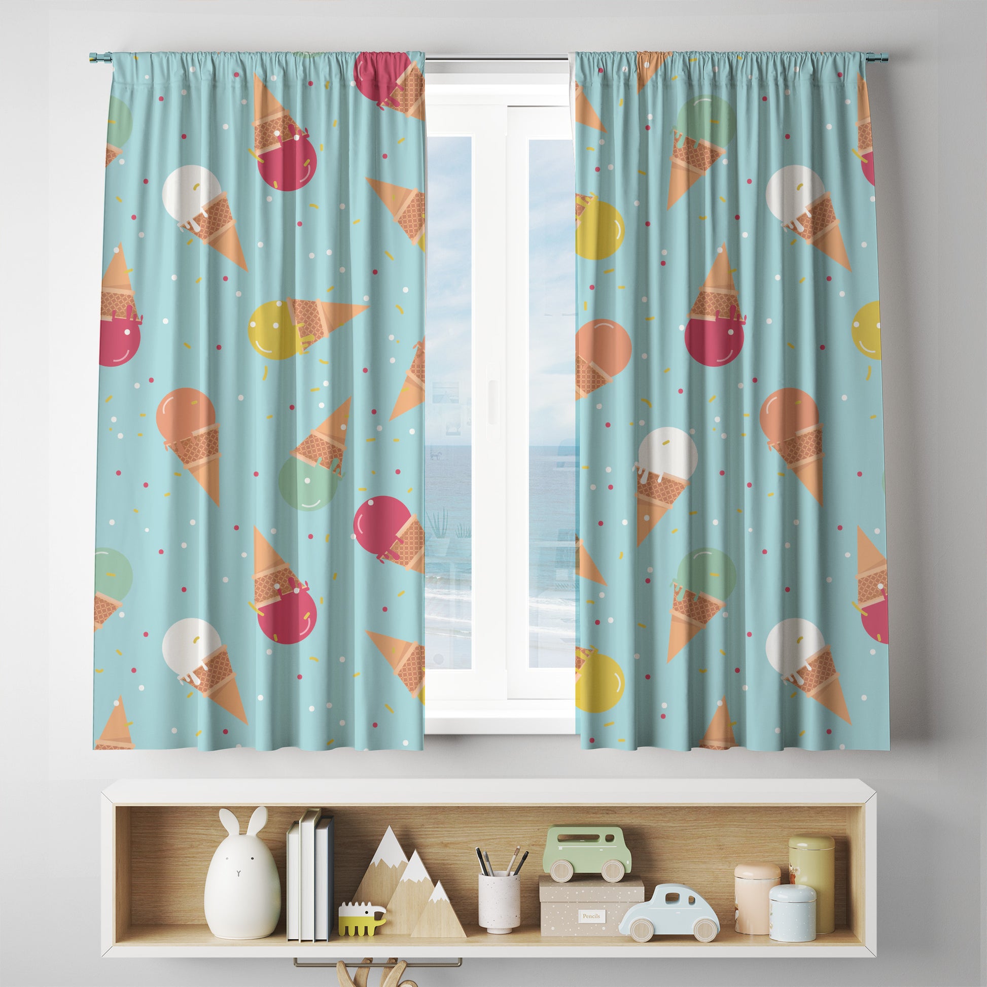 custom Ice Cream Cone Curtains