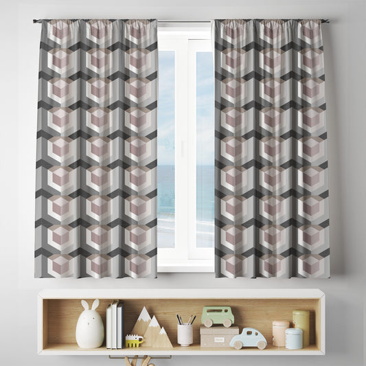 Cube Pattern Curtains