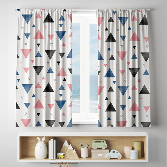 custom full sublimation White Triangle Curtains
