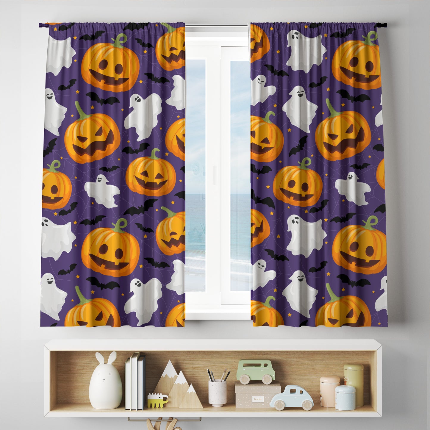 custom Spooky Season Curtains for halloween