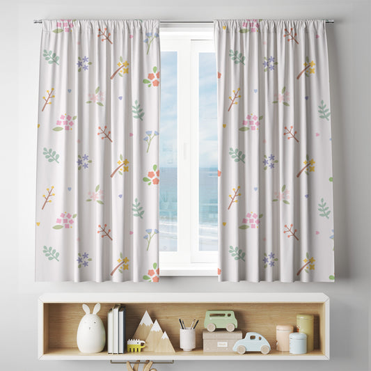 Summer Flowers Curtains custom full sublimation printed